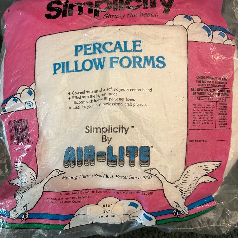 Percale Pillow Forms - White